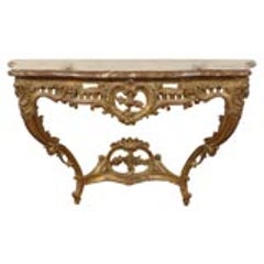 19th Century French Marble Top Console 2