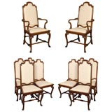 Set of 10 19th Century French Walnut Dining Chairs