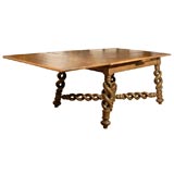 Early 19th Century French Barley Twist Table with 2 leaves