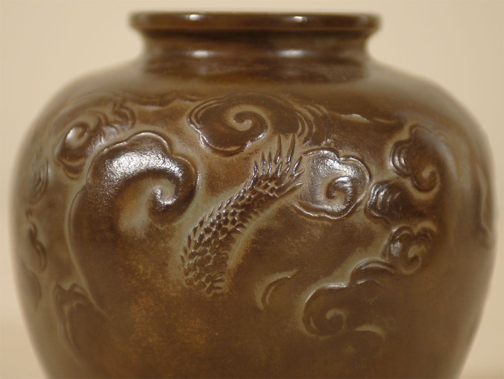 Arts & Crafts Period Copper Chinoiserie Vase