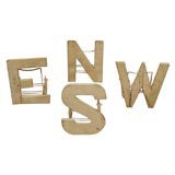"North South East West" or "NEWS" letters