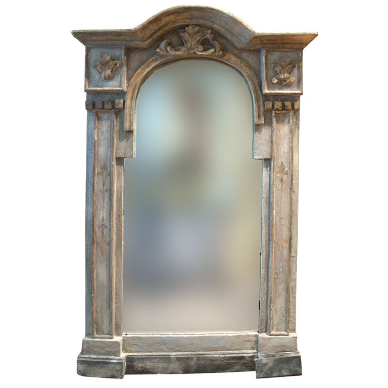 French Neoclassic Painted Mirror