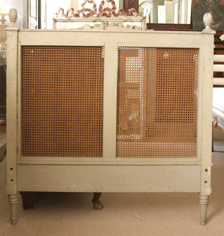 PAIR FRENCH CANED BEDS 4