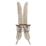 Antique 7235 PAIR 2 LIGHT WOODEN SCONCES