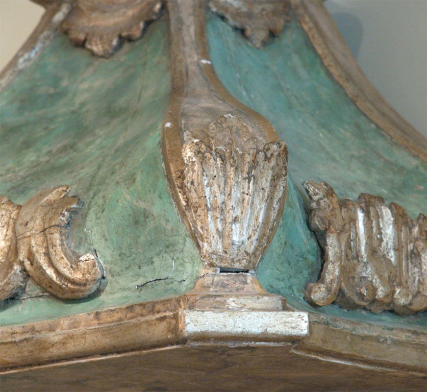 Carved 18th c Ornate Rococo Bed Corona