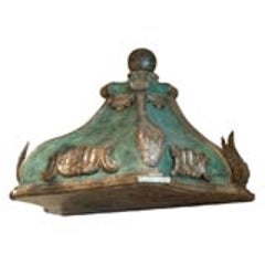 18th c Ornate Rococo Bed Corona 1