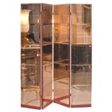 Art Deco Pink Mirror Floor Screen