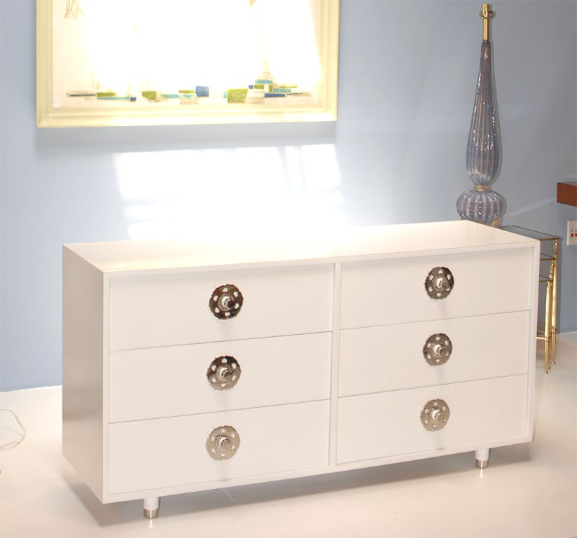 Chic Lacquered Chest of Drawers
