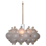 FROSTED ONION GLASS BALL CHANDELIER BY SEGUSO