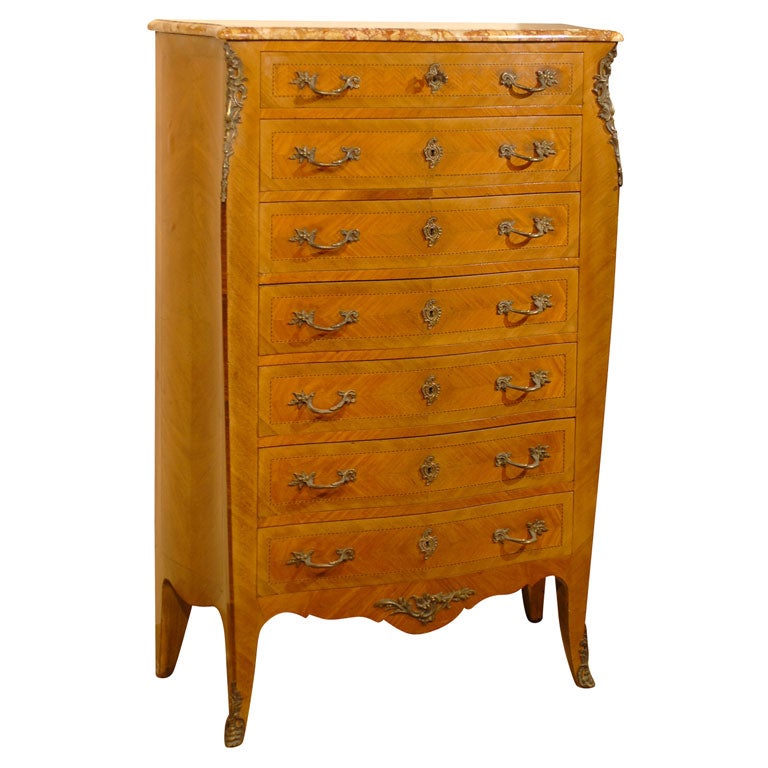 French 7 Drawer Chest For Sale at 1stDibs