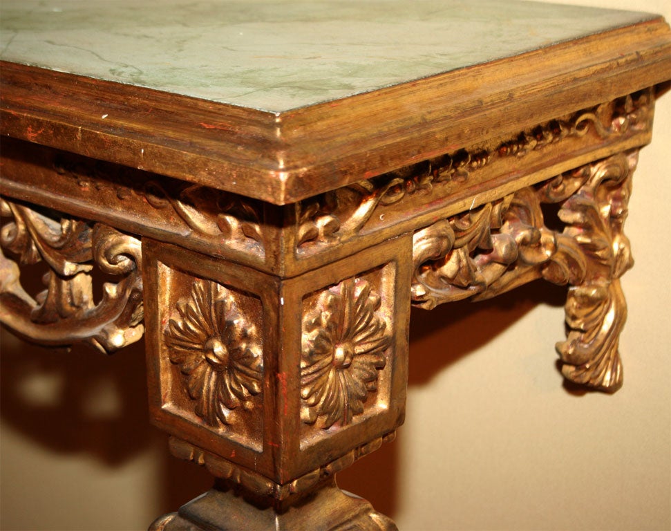 Pair of Italian Gilded Consoles 2