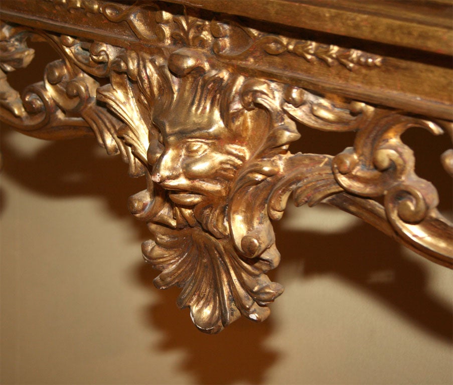 Pair of Italian Gilded Consoles 3