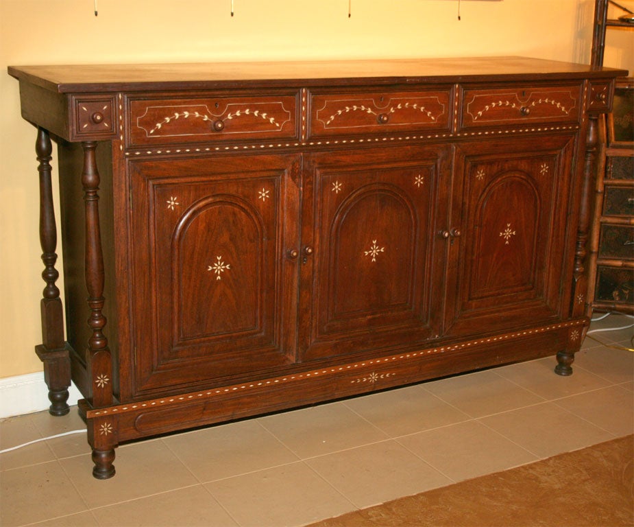 Anglo-Indian Sideboard With Bone Inlay