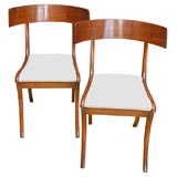 Pair of 19th C Klismos Chairs