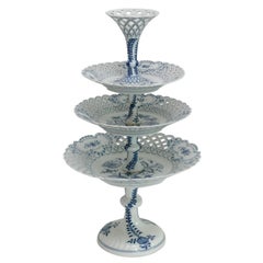 Meissen Three-Tiered Dessert Stand or Centerpiece