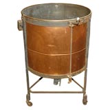 Used Large Copper  Tub / Planter on Wheels