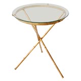 Vintage Hollywood Regency Gilt Tripod Table