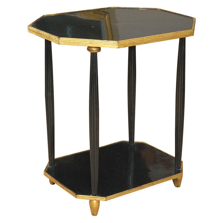 Black Lacquered Side Table at 1stdibs