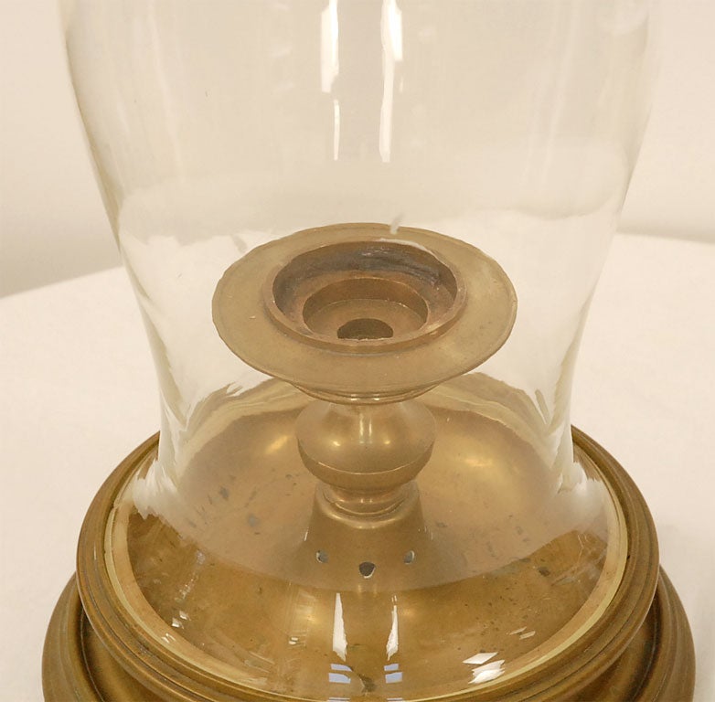 Brass & Glass Hurricane Lamp/Centerpiece (GMD#1337) 4