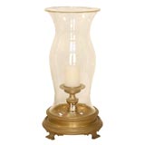 Brass & Glass Hurricane Lamp/Centerpiece (GMD#1337)