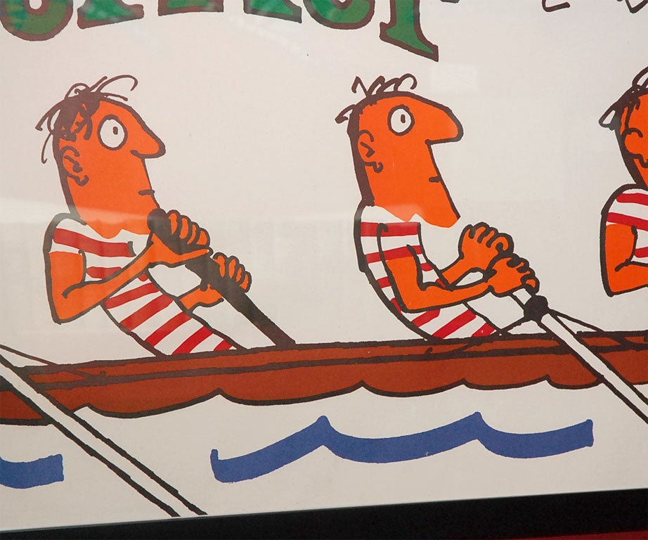 French Perrier c`est fou Row Boat Poster