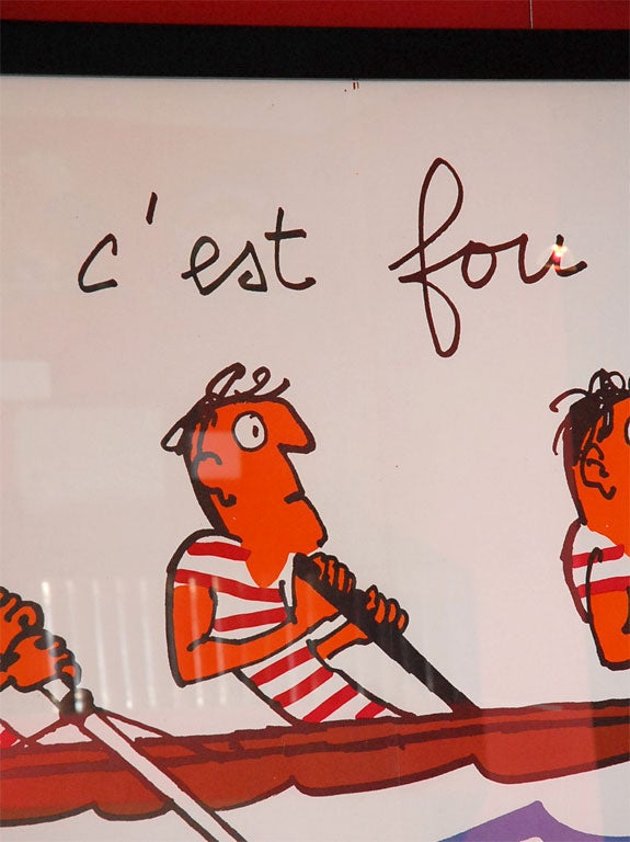 Perrier c`est fou Row Boat Poster 1