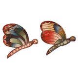 Antique Small Painted Butterflies