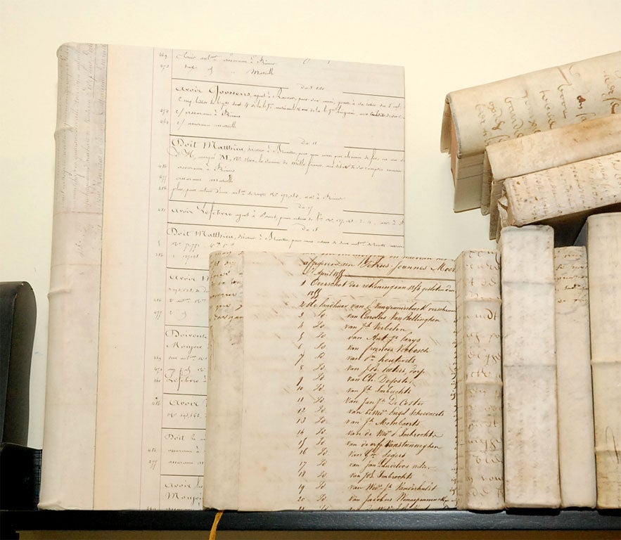 White Vellum Covered Books at 1stDibs