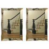 Pair large mirror framed mirrors