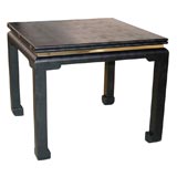 Embossed Leather Flip-Top Table in the Style of Karl Springer