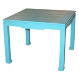 Turquoise Faux Snake Embossed Card Table