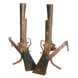 Antique Flintlock or Musket Andirons