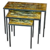Set of 3 Nesting Tile Tables