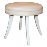 Creme Lacquer Swivel Vanity Stool