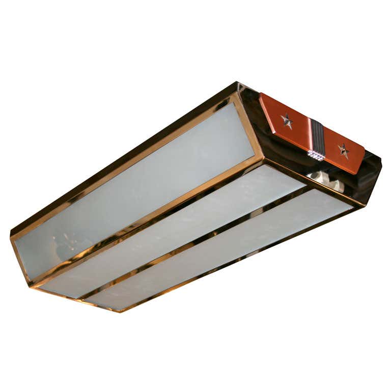 Art Deco Flush Mount Light Fixture at 1stdibs