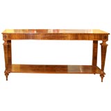 Custom Rosewood Console with Brass Marquetry