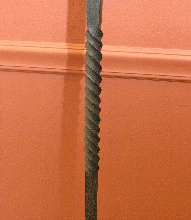 20th Century A Large Wrought Iron Fire Poker