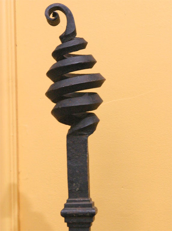 A Large Wrought Iron Fire Poker 5