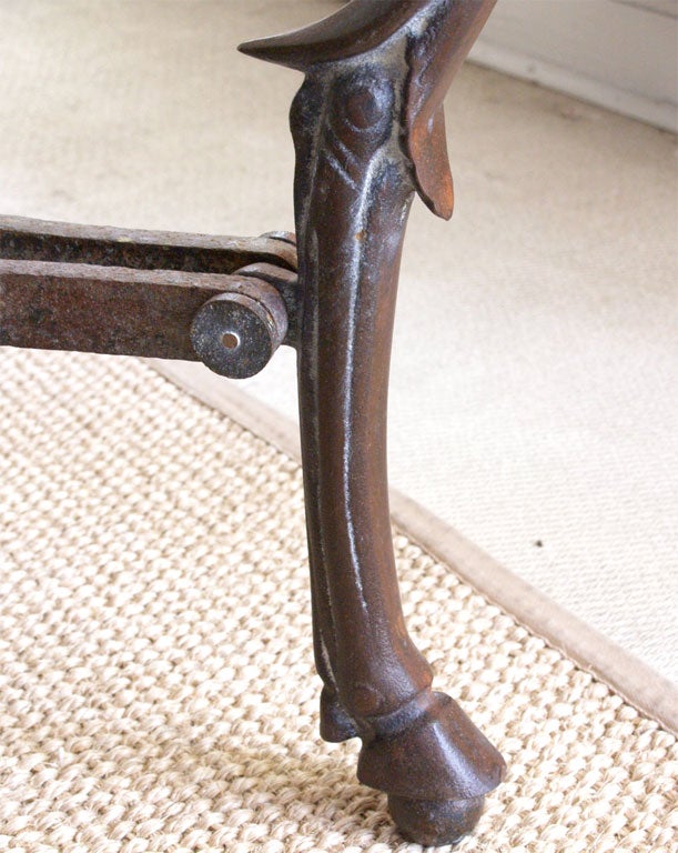 Mid-20th Century Large and Impressive Table Base in Wrought Iron