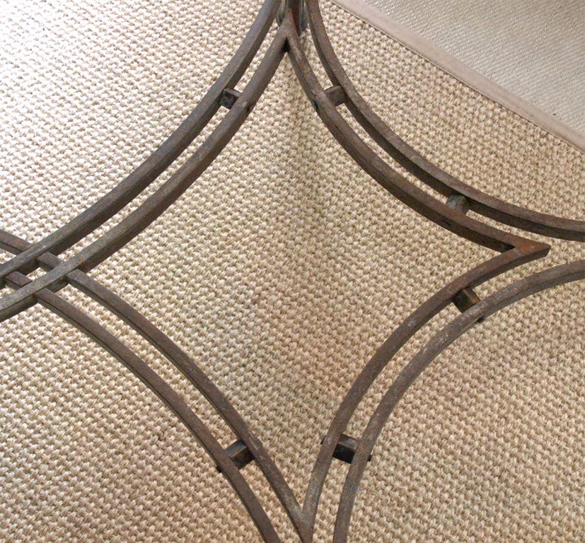 Large and Impressive Table Base in Wrought Iron 2