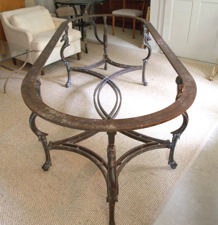 Large and Impressive Table Base in Wrought Iron 5