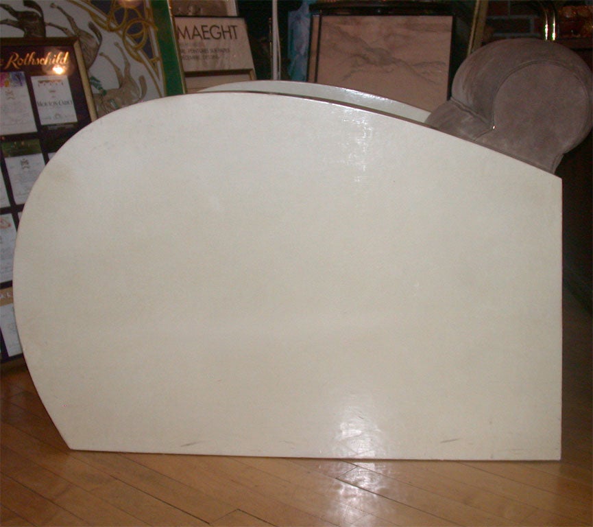 Parchment Paper Art  Deco  Parchment  & Suede Lounge Chair For Sale