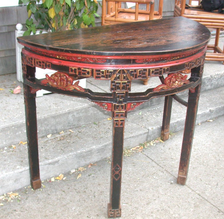 Chinese Demilune Table For Sale