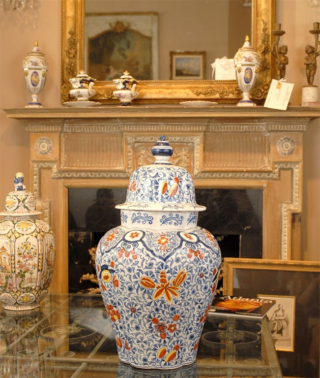 18th C. Delft Polychrome Vase