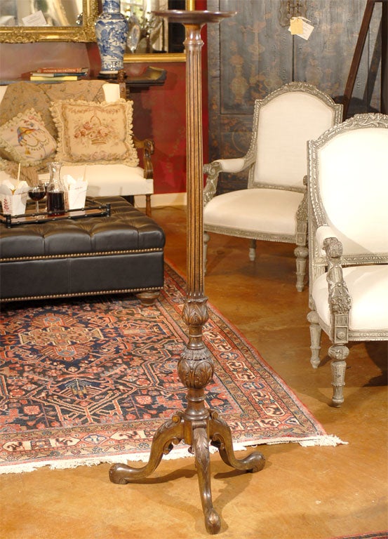 19th C. Mahogany Torchere