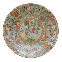 Chinese Export Porcelain Mandarin Charger