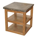(Ref. K608) Granite  topped Teak Side Table