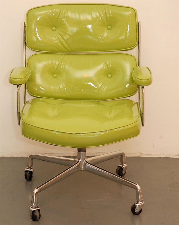 American Green Patent Leather Time Life Chair