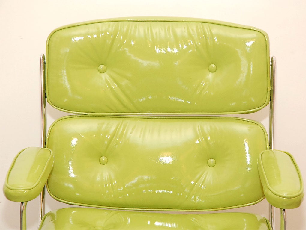 Mid-20th Century Green Patent Leather Time Life Chair