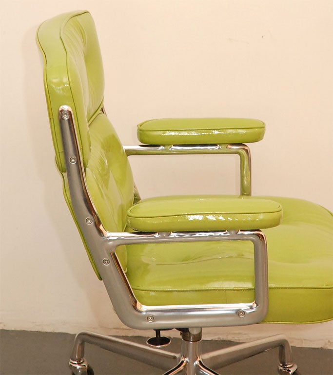 Green Patent Leather Time Life Chair 3